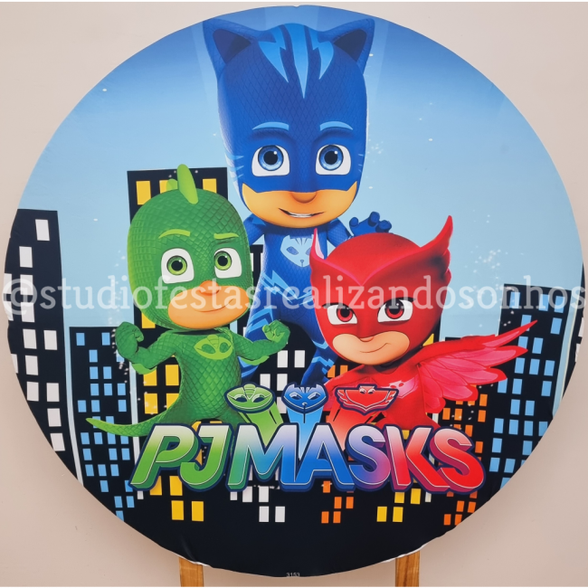 TECIDO REDONDO PJ MASKS 2