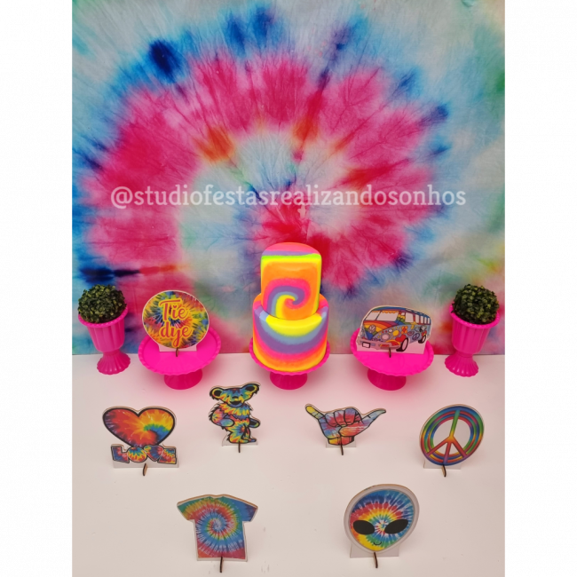 KIT DE MESA TIE DYE 1