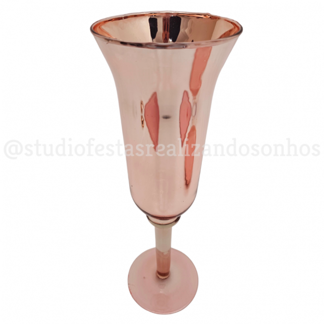 TULIPA DE VIDRO ESPELHADA G ROSE GOLD