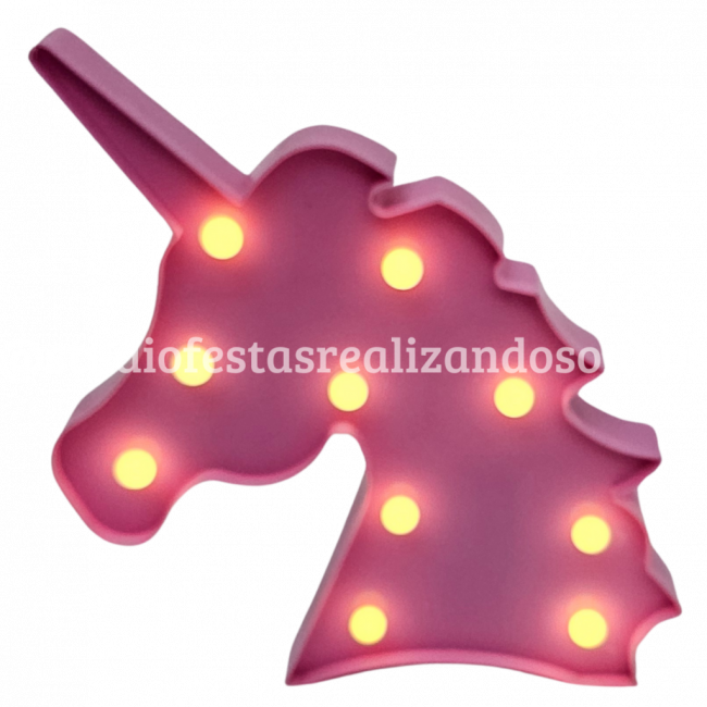 UNICORNIO DE LED G ROSA