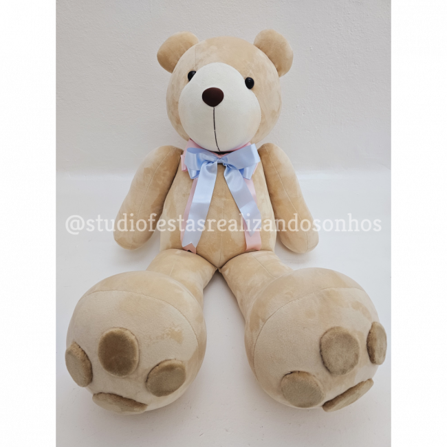 URSO PELUCIA 1M AZUL E ROSA