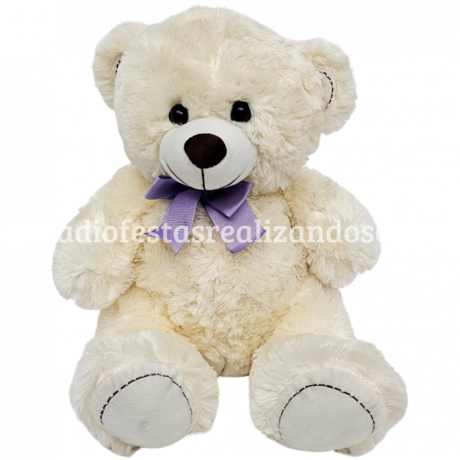 URSO PELÚCIA LAÇO LILAS REVELAÇÃO 4