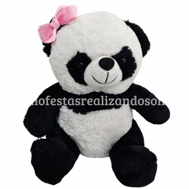 URSO PELÚCIA PANDA ROSA