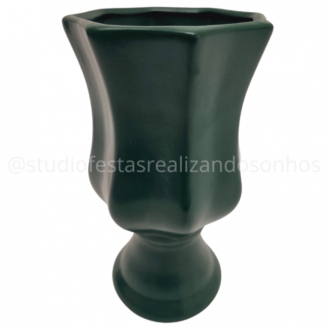 VASO ACRE CERÂMICA G VERDE MILITAR