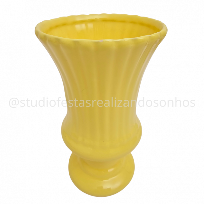 VASO ESPANHA CERÂMICA G AMARELO CANDY