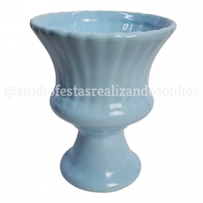 VASO ESPANHA CERÂMICA P AZUL BEBÊ