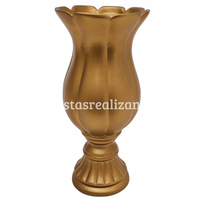 VASO REAL CERÂMICA M DOURADO