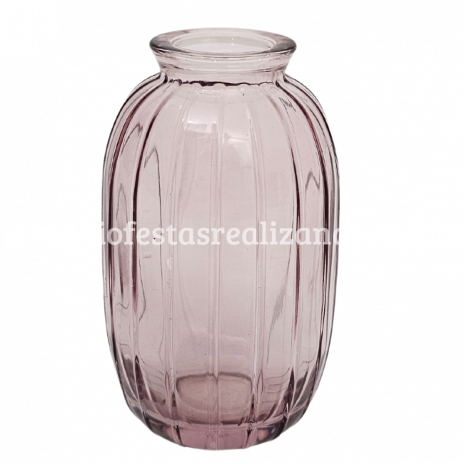 VASO VIDRO M ROXO