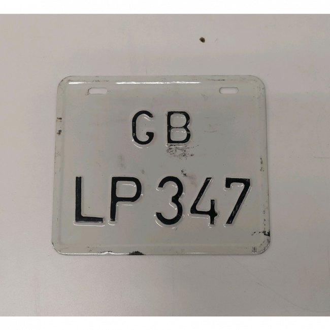 Placa de Moto Anos 70 Branca