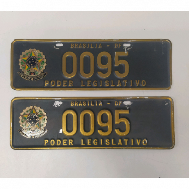 Par de Placa de Carro Poder Legislativo