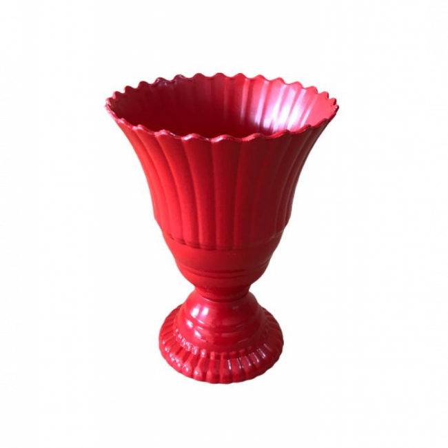 Vaso de plástico vermelho