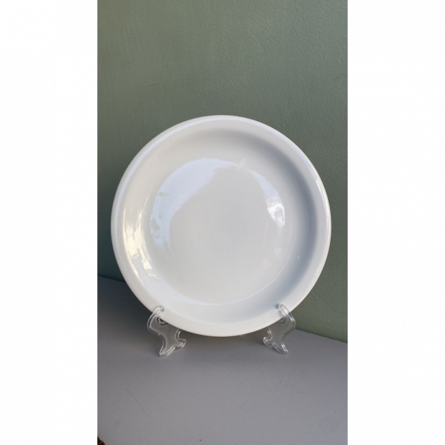 (SITE) Prato Raso de Refeição Porcelana - 25dm - Branco