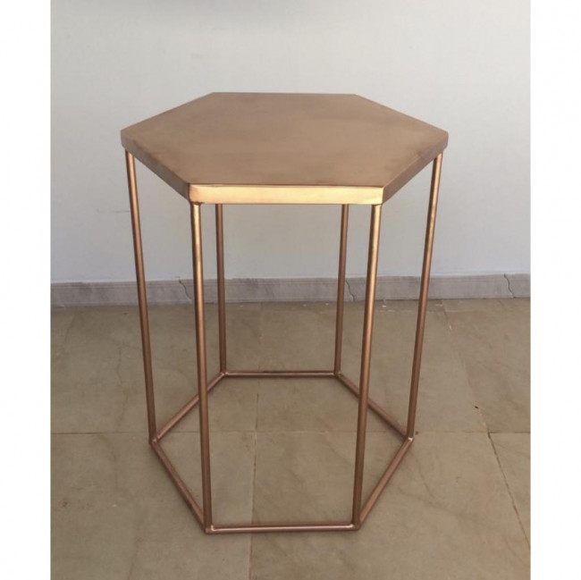 MESA GEOMÉTRICA ROSE GOLD M (50C X 57L X 70A)