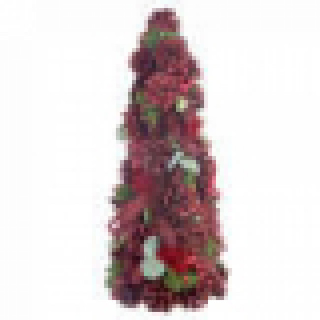 ARVORE NATAL CONE C/PINHA C/BERRY (BORDO)