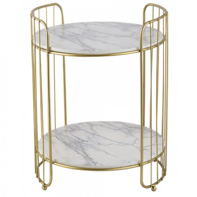 PORTA DOCE OURO DUPLO MARMORE