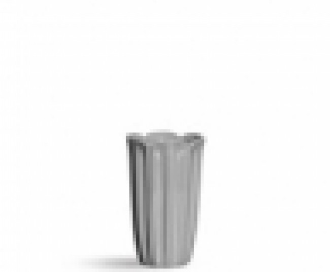 Vaso red. petalas alto gris