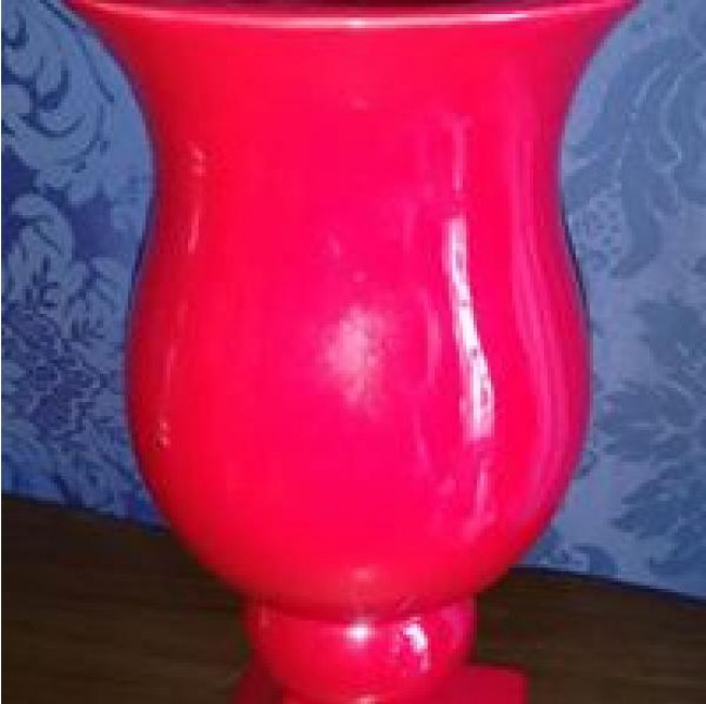 VASO TAÇA VERMELHO M