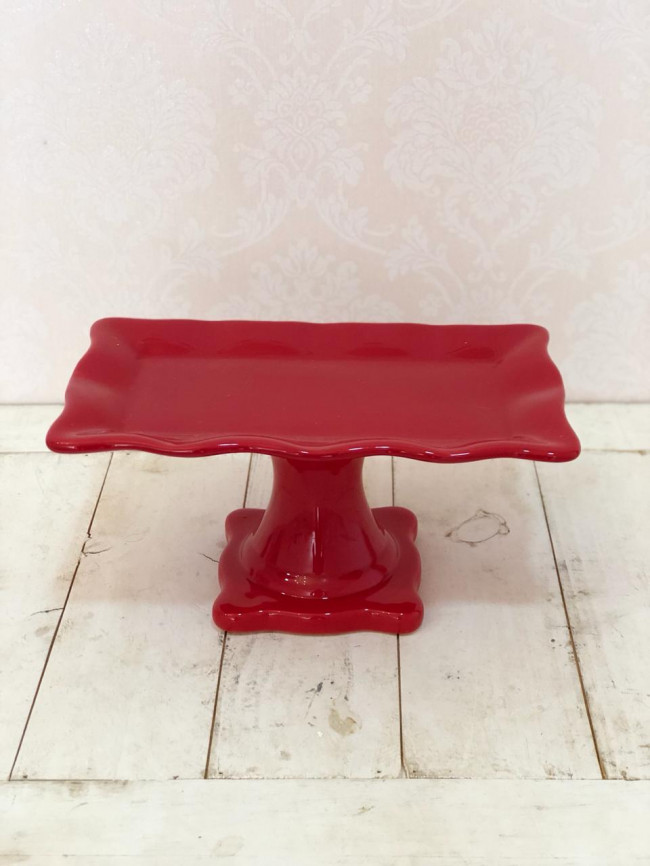 Suporte Doce Babado Ret. Vermelho - C28 x L17 x A14