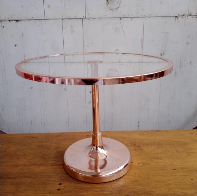 SUPORTE DOCES METAL ROSÉ 24cm