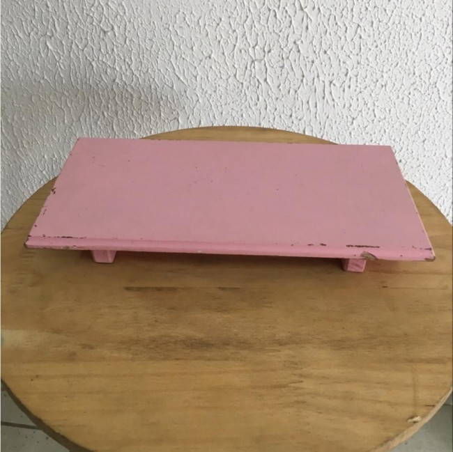 BANDEJA RETANGULAR  MDF ROSA