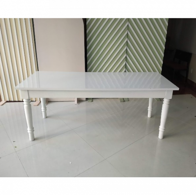 MESA BRANCA RETANGULAR  2x80