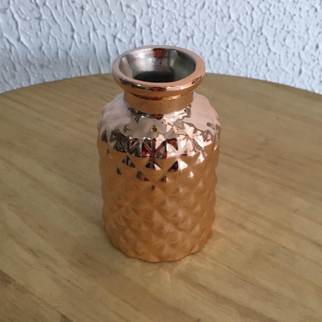 MINI VASO ROSÊ ESTAMPA GEOMÉTRICA