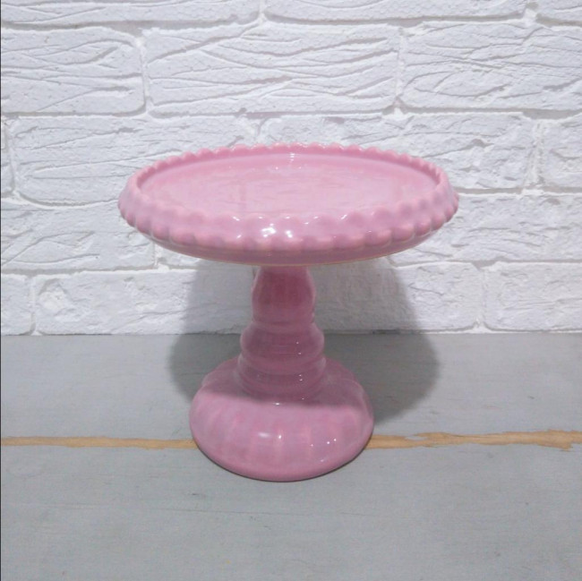 SUPORTE DOCE CERAMICA COM DOMUS ROSA