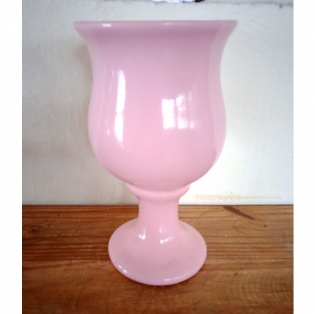 Vaso taça CERÂMICA rosa M