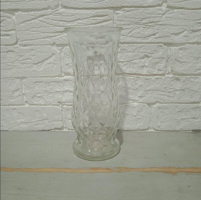 vaso vidro trabalhado m 21,5x9