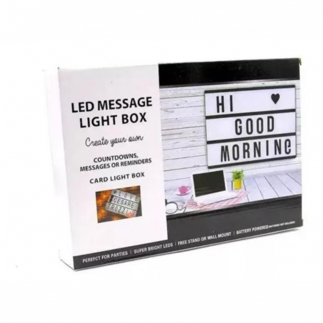 Luminária Light Box Led 96 Letras