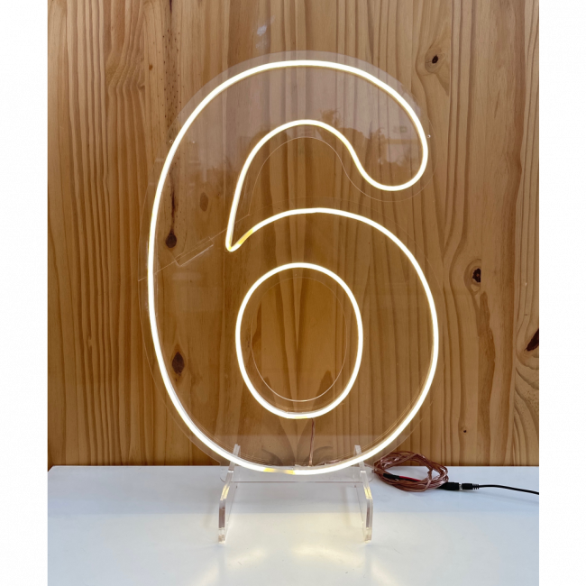 Numeral 6 Led c/ Fonte e Fio