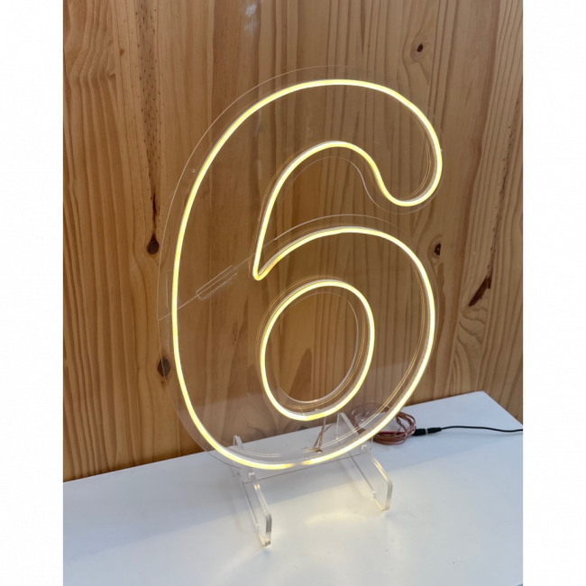 Numeral 6 Led c/ Fonte e Fio