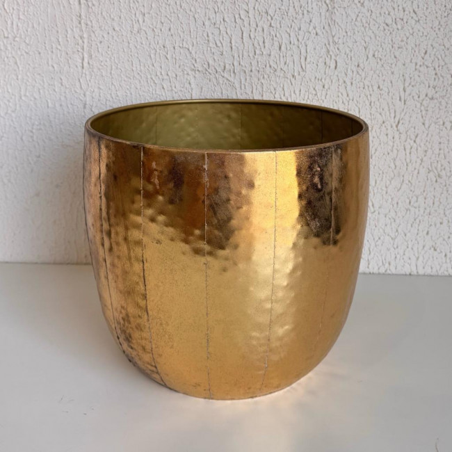 Vaso Abaulado Metal Dourado G / 605501228