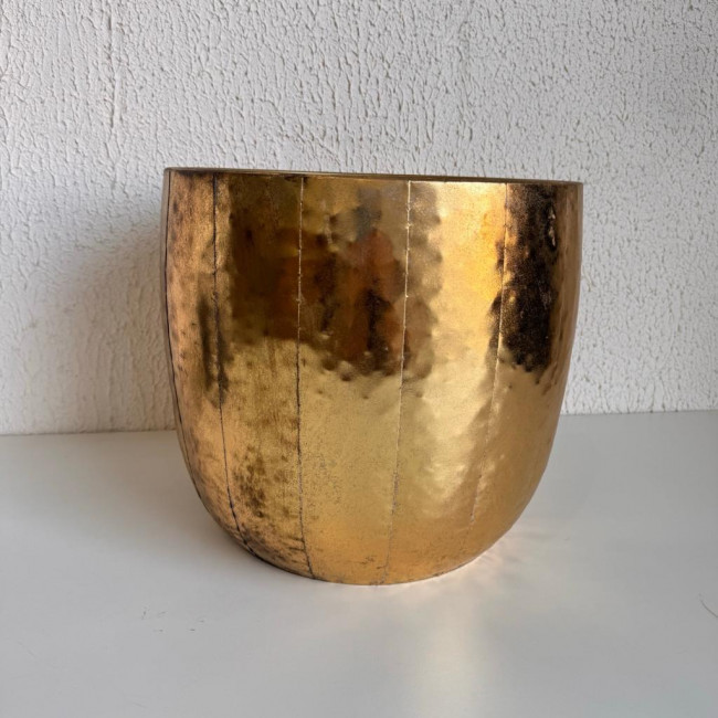 Vaso Abaulado Metal Dourado G / 605501228