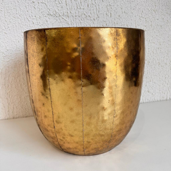 Vaso Abaulado Metal Dourado M / 605501228