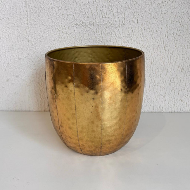 Vaso Abaulado Metal Dourado M / 605501228