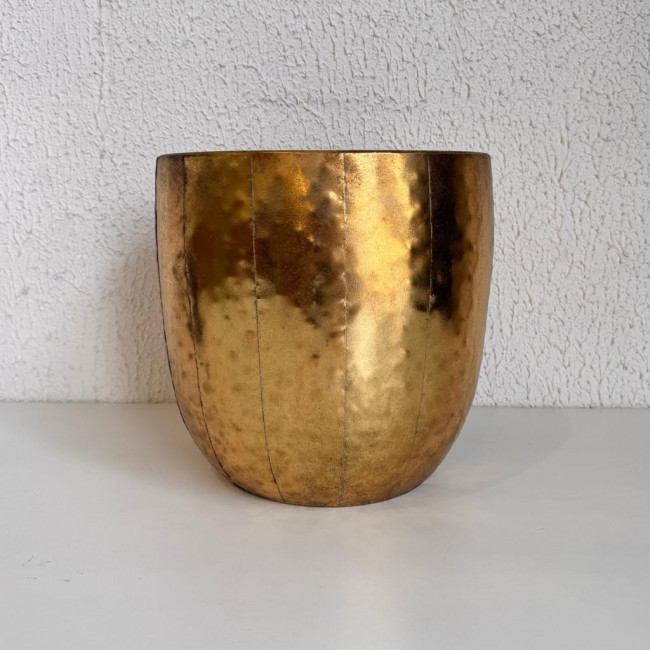 Vaso Abaulado Metal Dourado M / 605501228