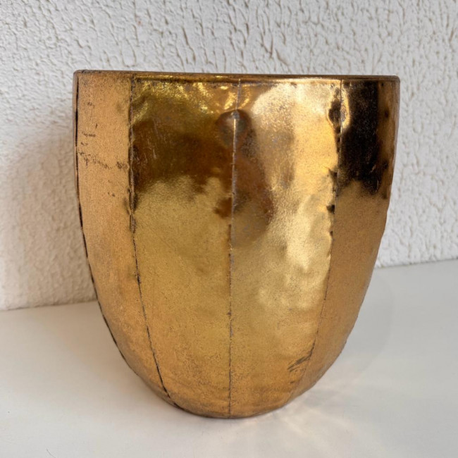 Vaso Abaulado Metal Dourado P / 605501228