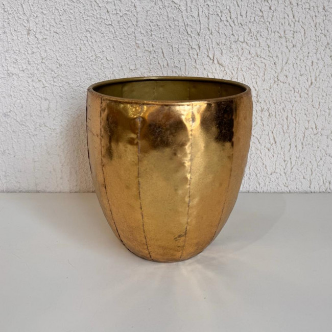 Vaso Abaulado Metal Dourado P / 605501228