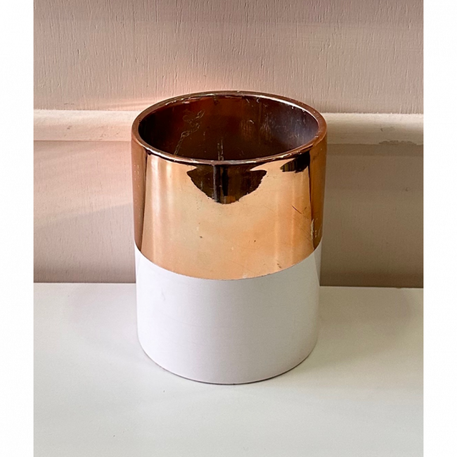 Vaso Cobre e Branco G