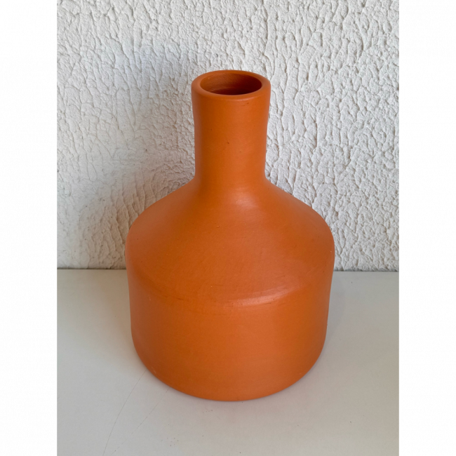 Vaso Pescoço Ceram Artesanal G / CR-427