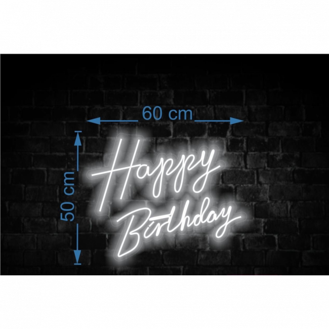 LED Happy Birthday (Branco)