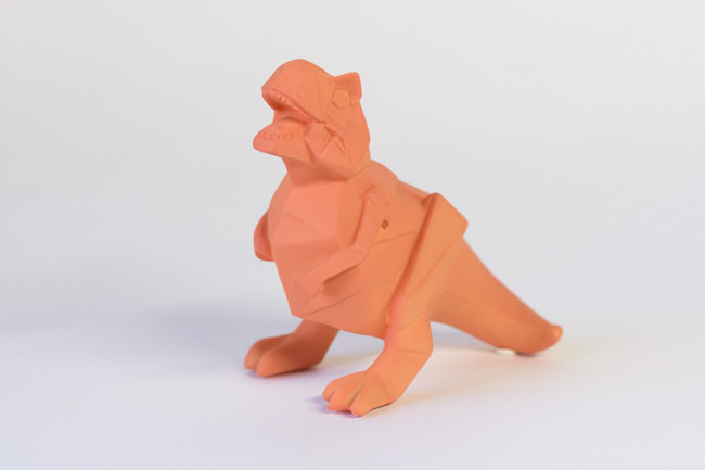 ENFEITE DINO PLÁSTICO LARANJA 13CM (399)