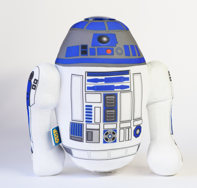 BONECO R2D2 TECIDO BRANCO E AZUL 25X30CM - STAR WARS (952)