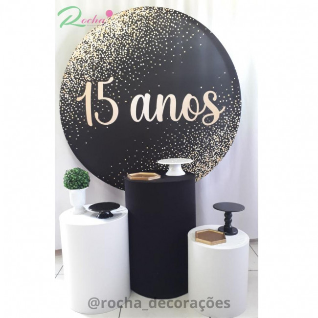 DOURADO, PRETO E BRANCO 15 ANOS - KIT41134.