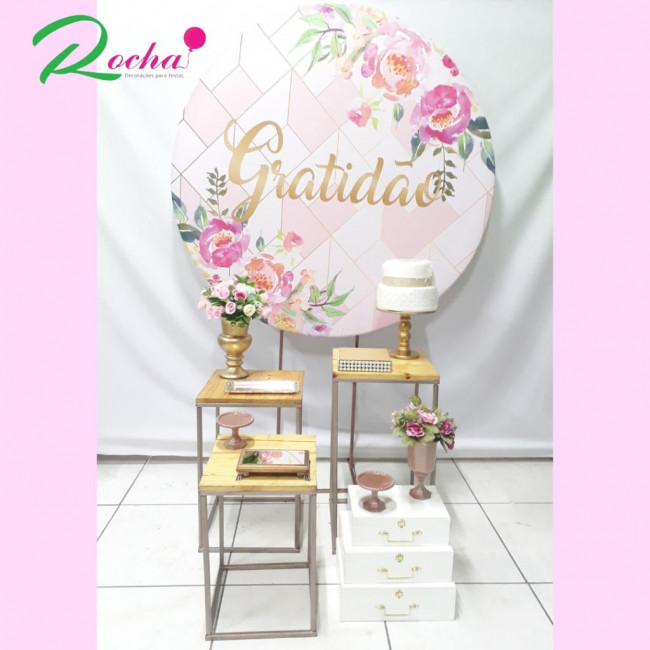 GRATIDÃO ROSA E DOURADO - KIT40079