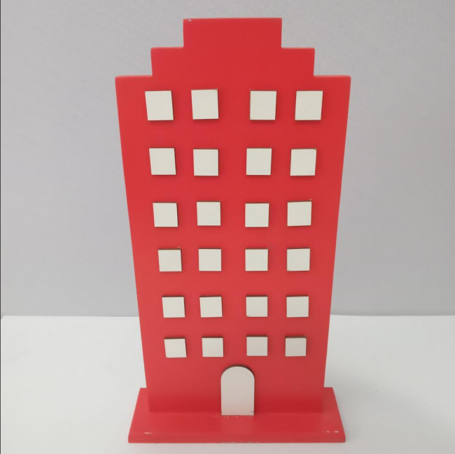 PREDIO DE MESA MDF VERMELHO