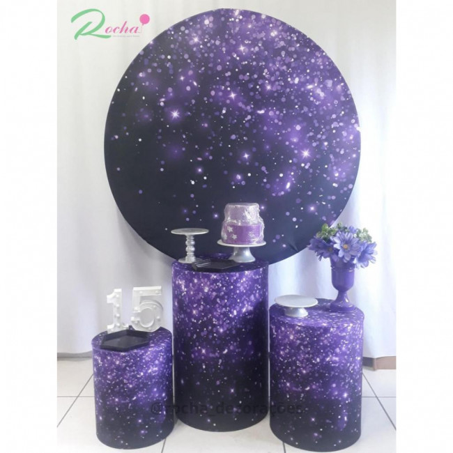 ROXO E PRETO GLITTER - (KIT41335)