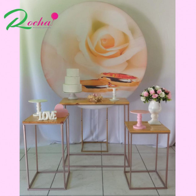 ALIANÇA ROSA E BRANCO (KIT40162)