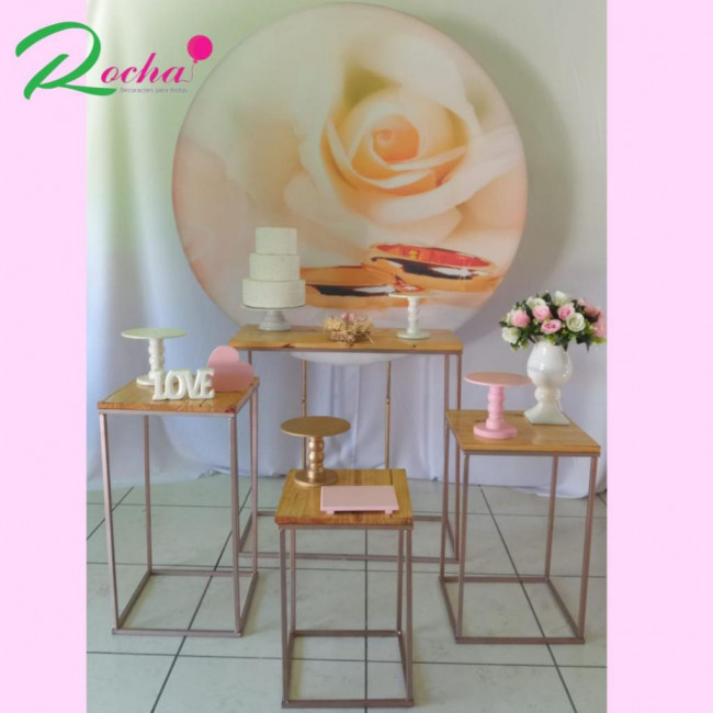 ALIANÇAS ROSA E BRANCO (KIT40268)